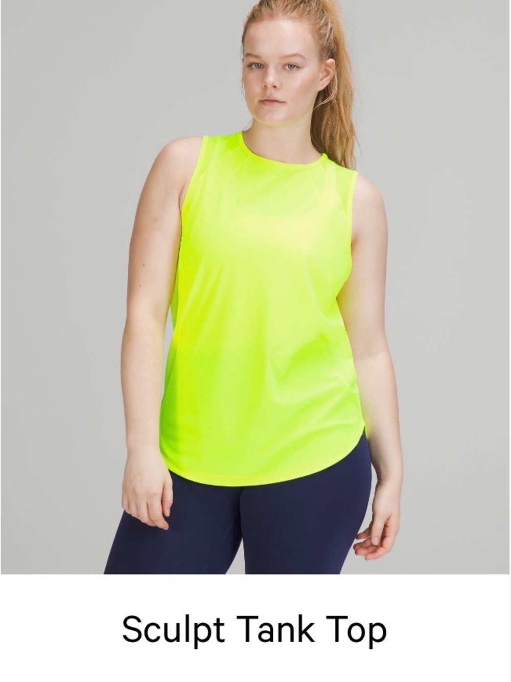 lululemon athletica Bright Lime Performance Tank